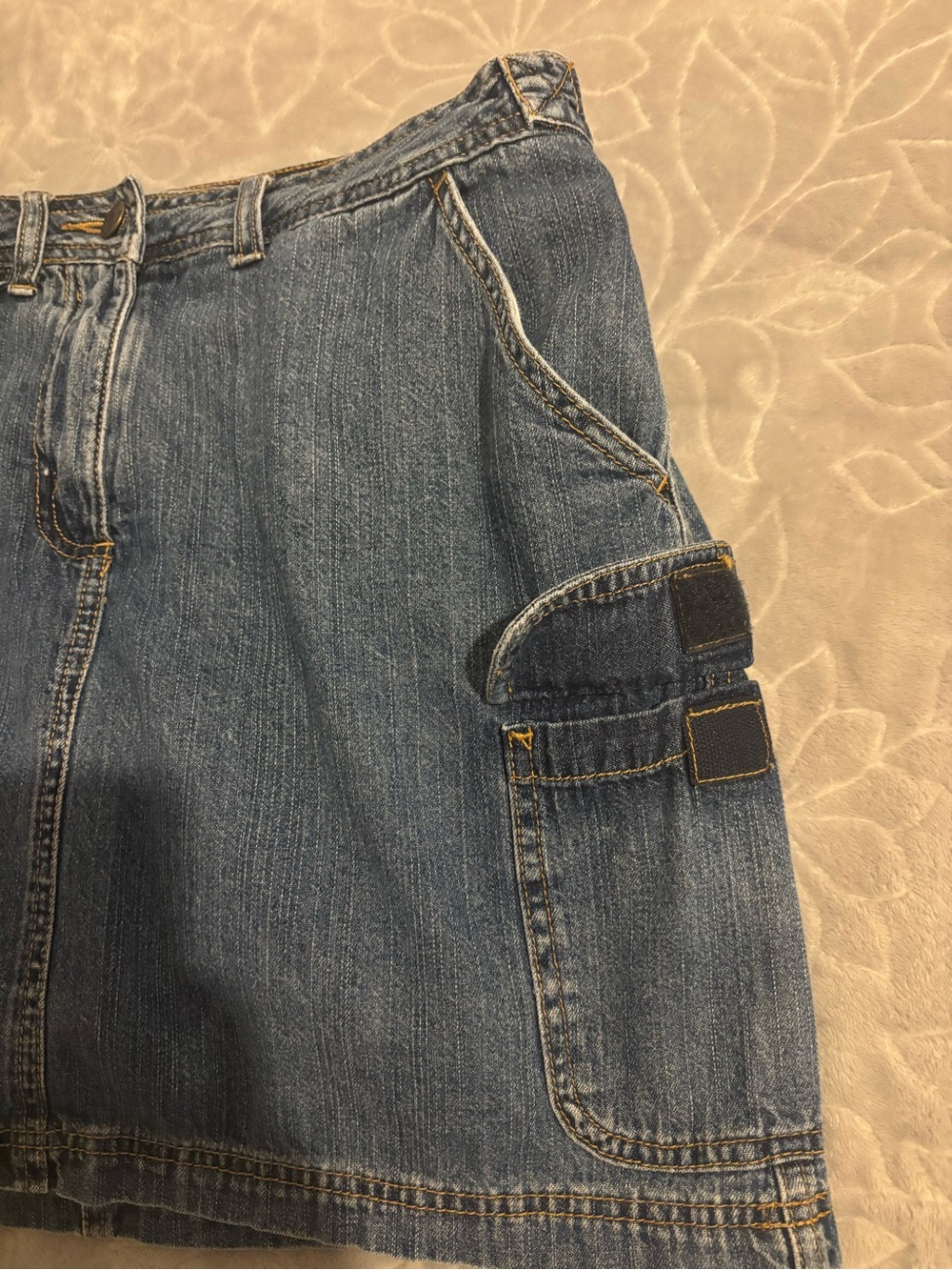 St. John's Bay Denim Mini Skort - Picture 7 of 9
